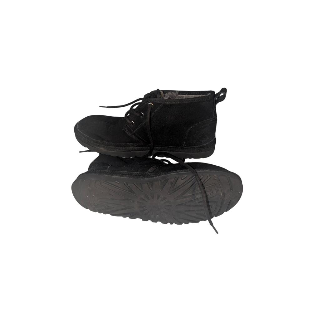 UGG Neumel Black Suede Lace Up Chukka Boots Size 10 - Picture 4 of 5